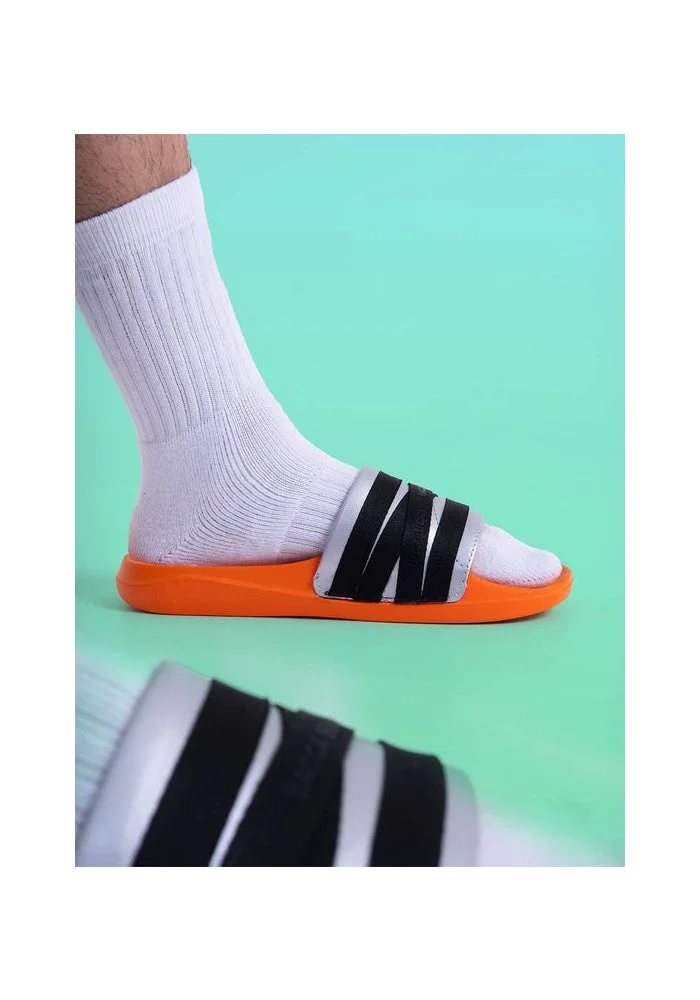 Bacca Bucci Solar Orange Galaxy Slides – Ultra-Comfort EVA Slip-Ons for Men | Best Price UAE